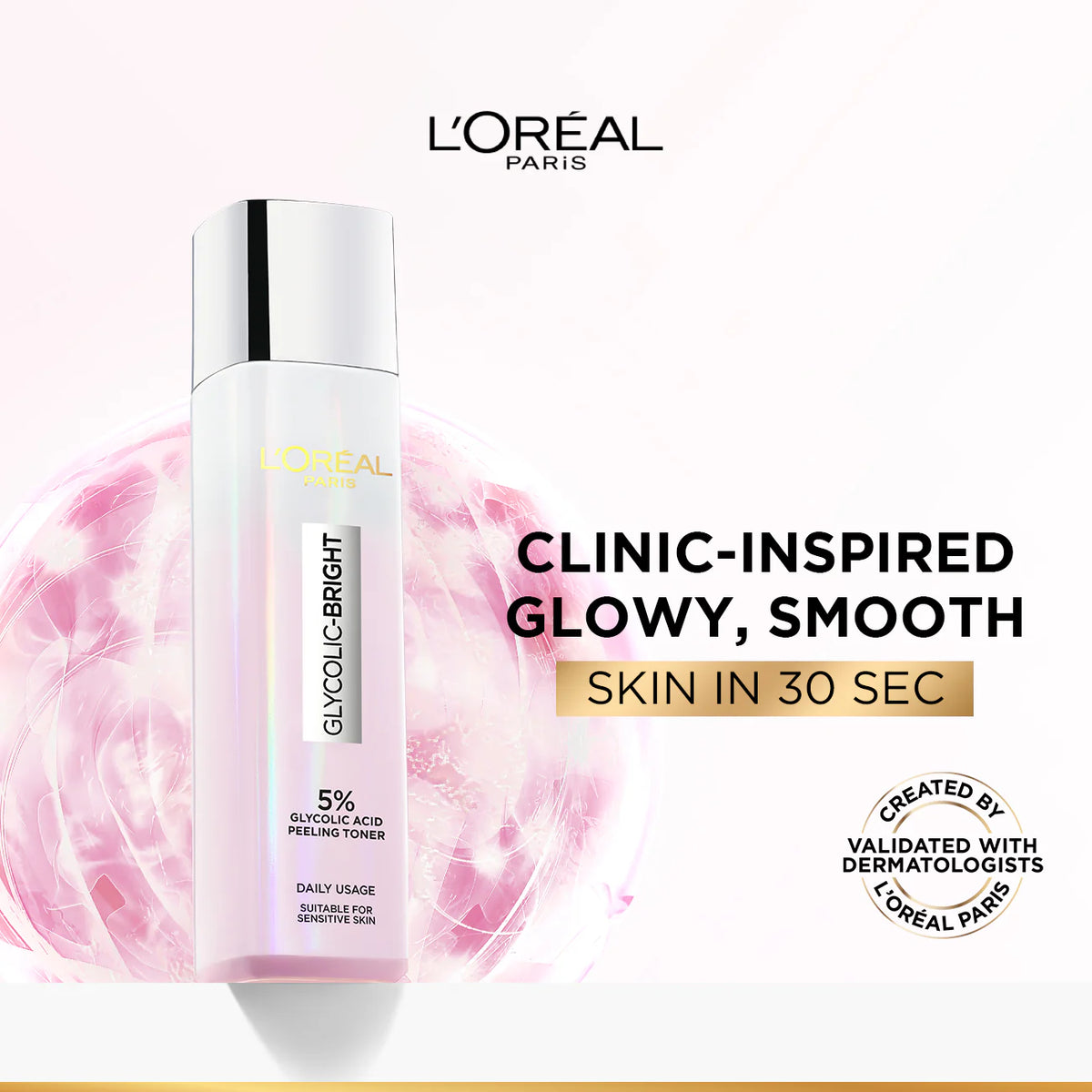 L Oreal Glycolic Bright Peeling Water 128 Ml
