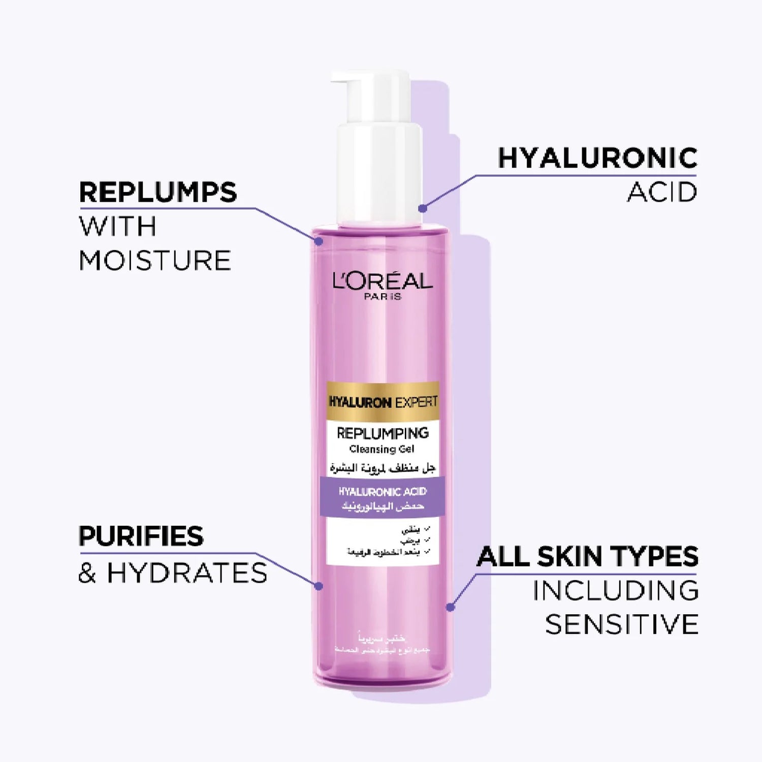 L Oreal Hyaluron Expert Replum Cleansing Gel 150 Ml