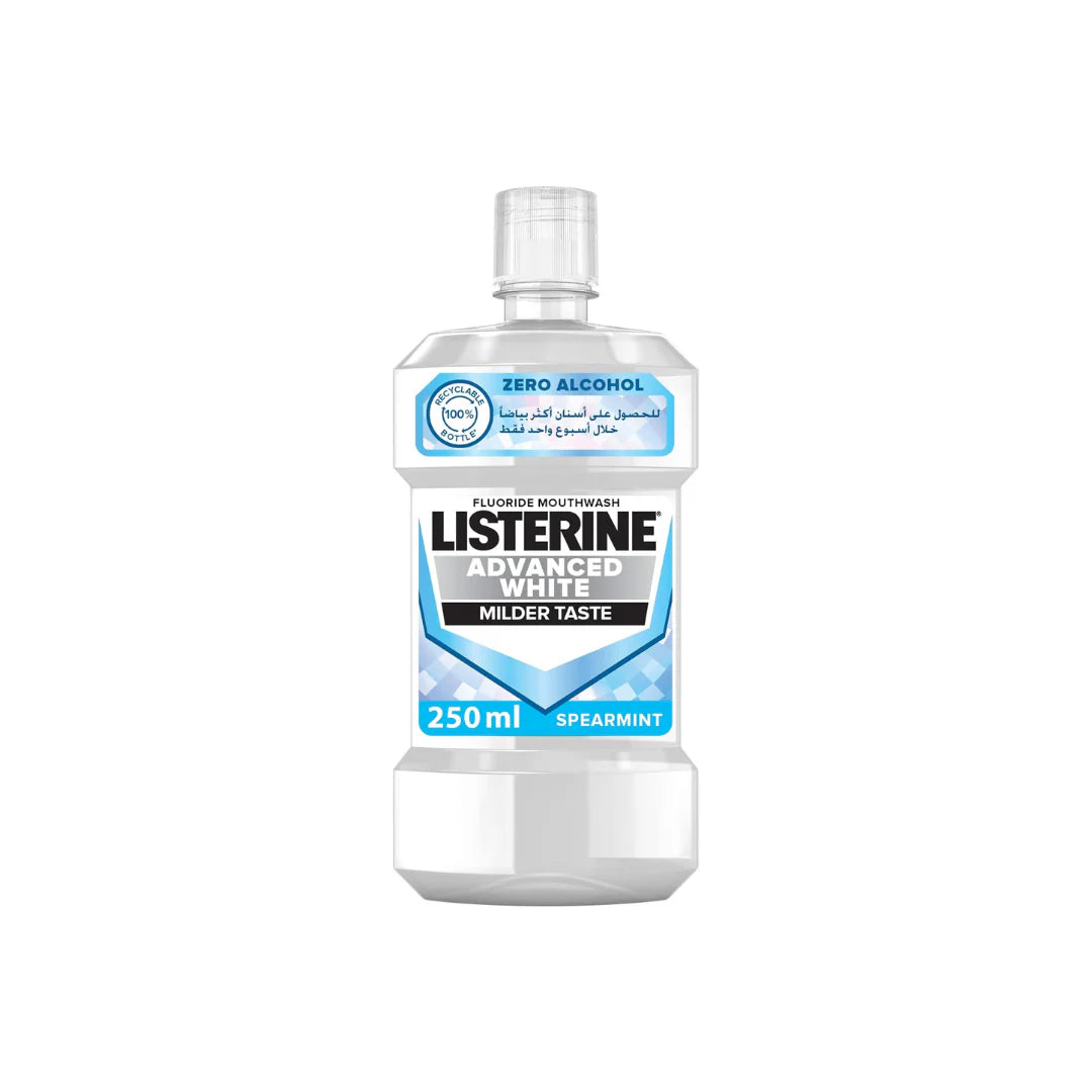 Listerine Advanced White Milder Taste Mouthwash 250ml Zero Alcohol