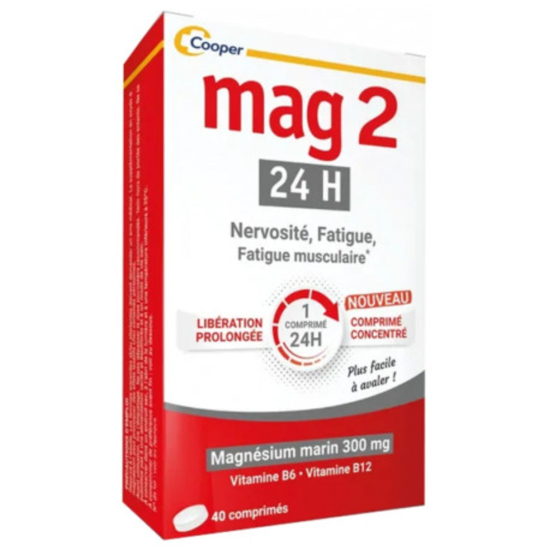 Mag 2 24H + B12 40 Tablets Prolonged Release Magnesium Supplement-1