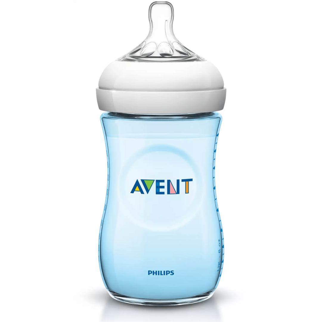 Philips Avent Natural Feeding Bottle 260ml Blue Anti-Colic Silicone