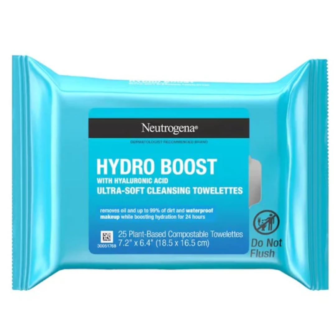 Neutrogena Hydro Boost Cleansing Makeup Remover Wipes 25 Count Hydrating-1