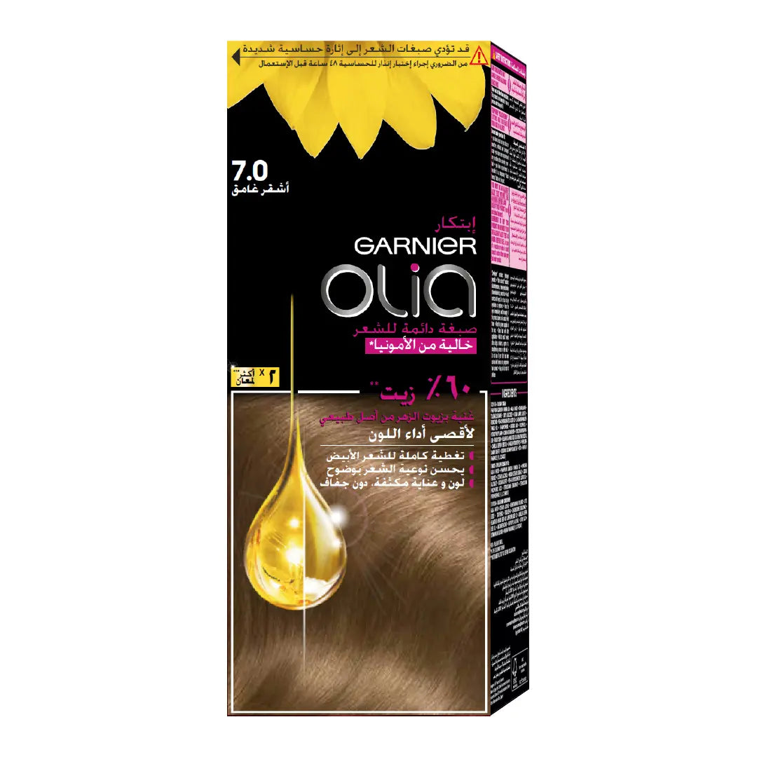 Garnier Olia 7.0 Dark Blonde Permanent Hair Color Kit Ammonia-Free-1