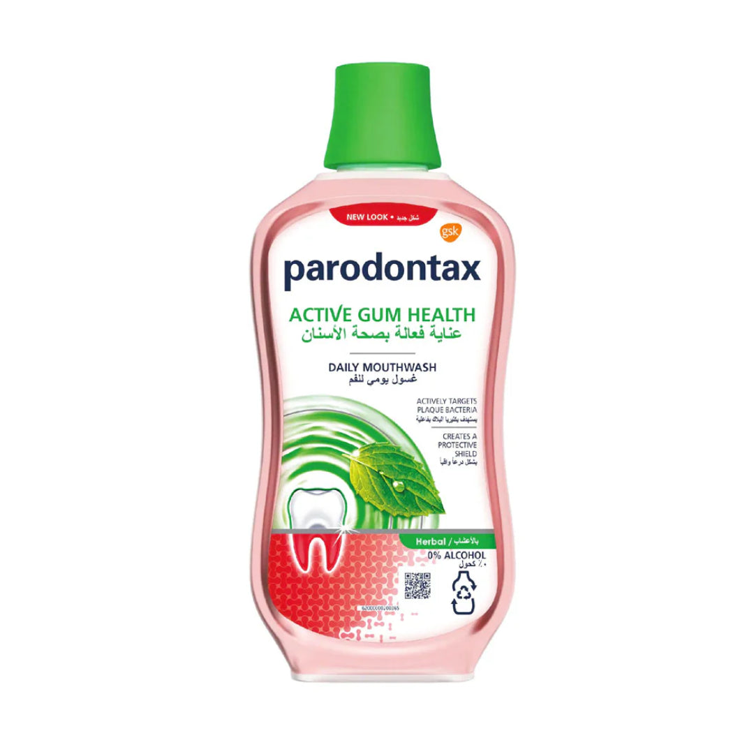 Parodontax Herbal Mouthwash 500ml Alcohol-Free Oral Care