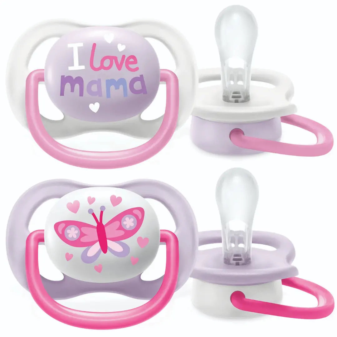 Philips Avent Ultra Air Soother I Love Mama 0-6 Months Girl SCF080/06
