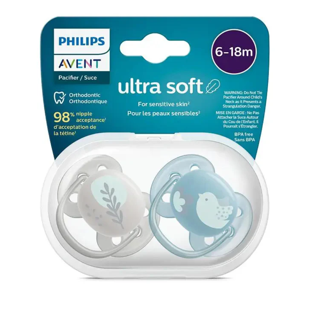 Philips Avent Ultra Soft Pacifier 6-18m, 2-Pack, BPA-Free Silicone