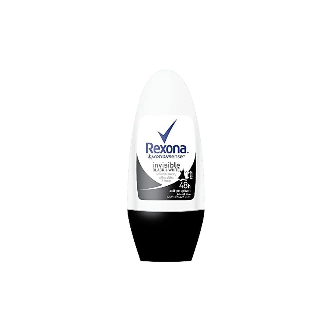 Rexona Invisible Dry Roll-On Antiperspirant Deodorant 50 ml Black+White