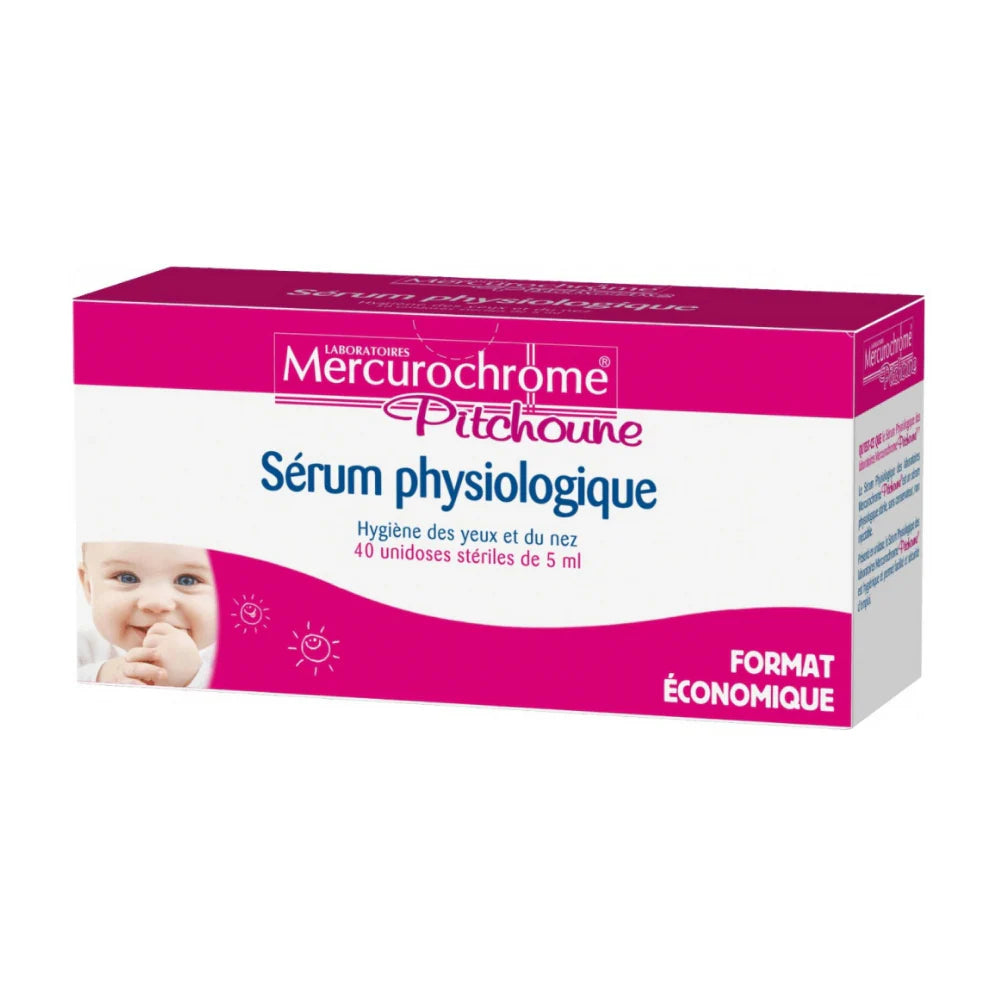 Mercurochrome Sérum Physiologique 40 Unidoses 5 Ml Isotonic Saline Solution