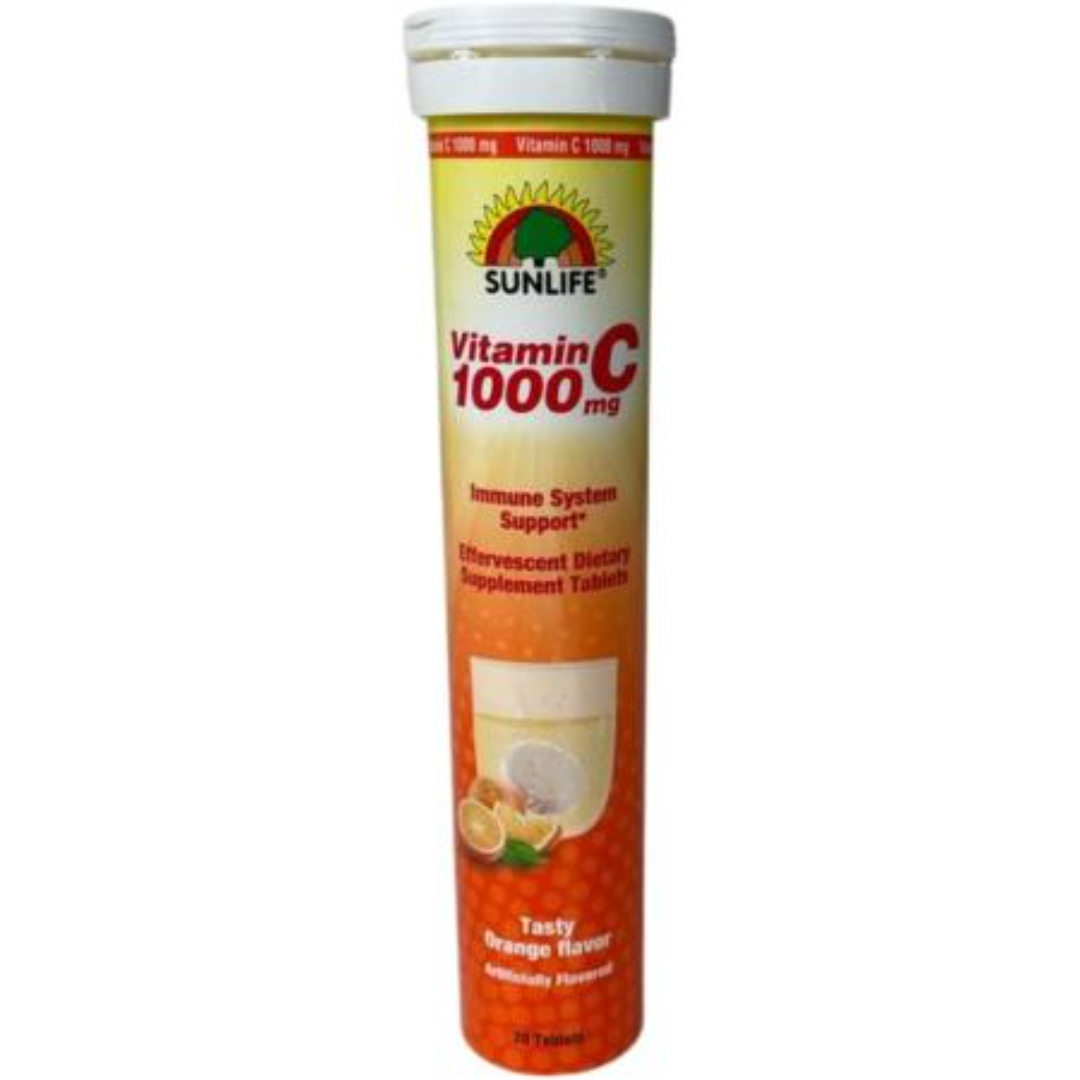 Sunlife Vitamin C 1000mg Effervescent Tablets, Sugar-Free, 20 Count-1