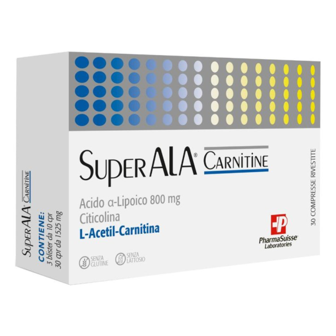SuperALA Carnitine 30 Tablets Nervous System Support Supplement-1