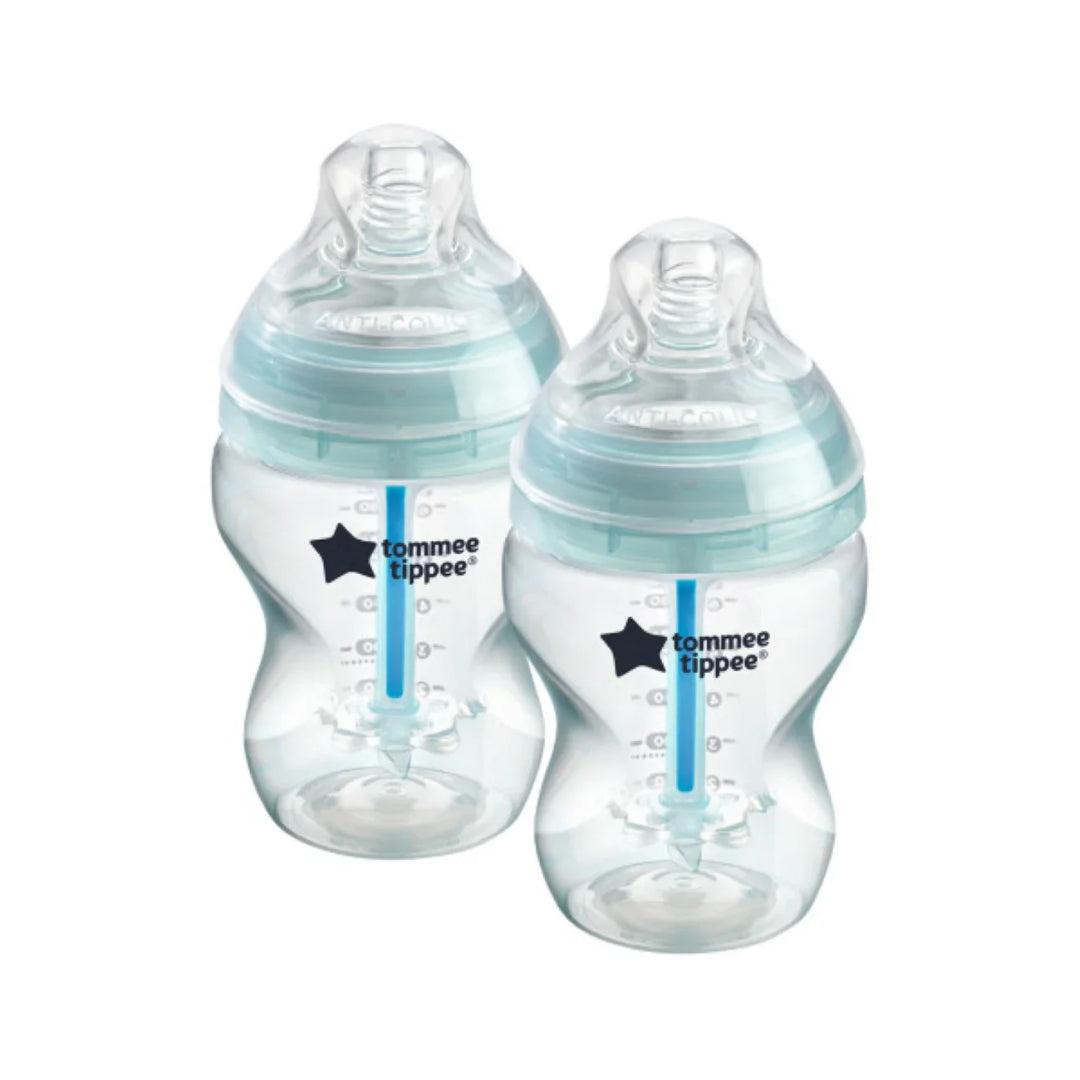 Tommee Tippee Advanced Anti-Colic Baby Bottles 9oz Blue 2 Pack