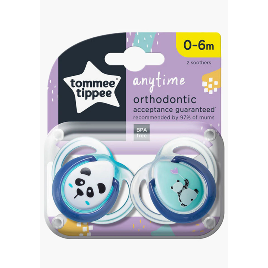 Tommee Tippee Anytime Orthodontic Soother 0-6 Months Silicone Pacifier