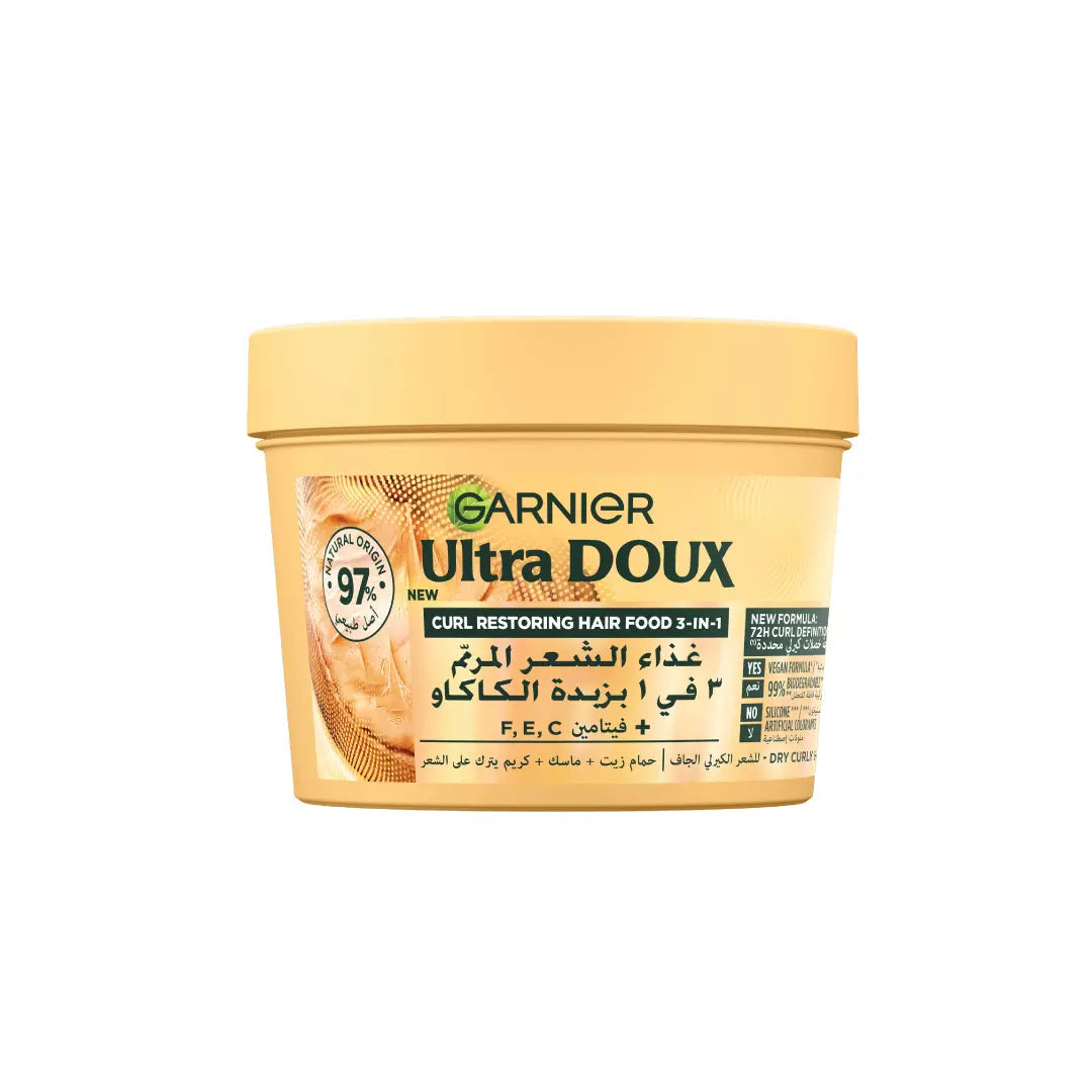 Ultra Doux Hair Food Mask Cocoa Butter 390ml For Curly Hair-1