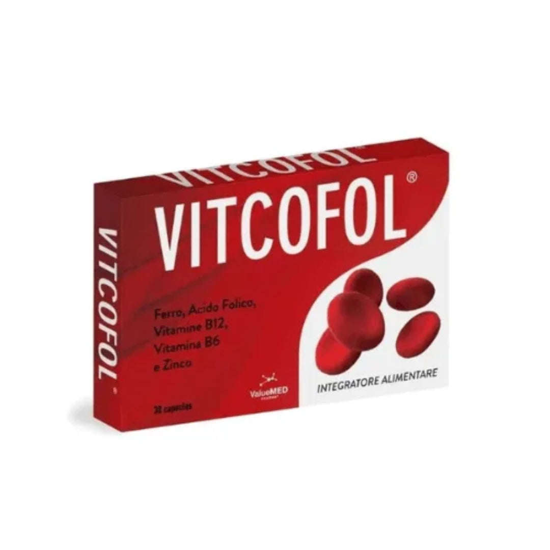 Vitcofol 30 Capsules - Iron, Vitamin C, B Vitamins, Folic Acid Supplement-1