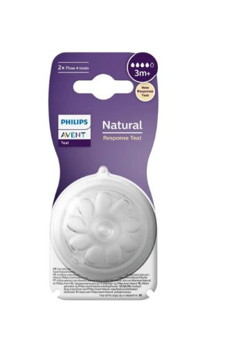 AVENT 2 NATURAL TEATS 4.HOLES 3M+