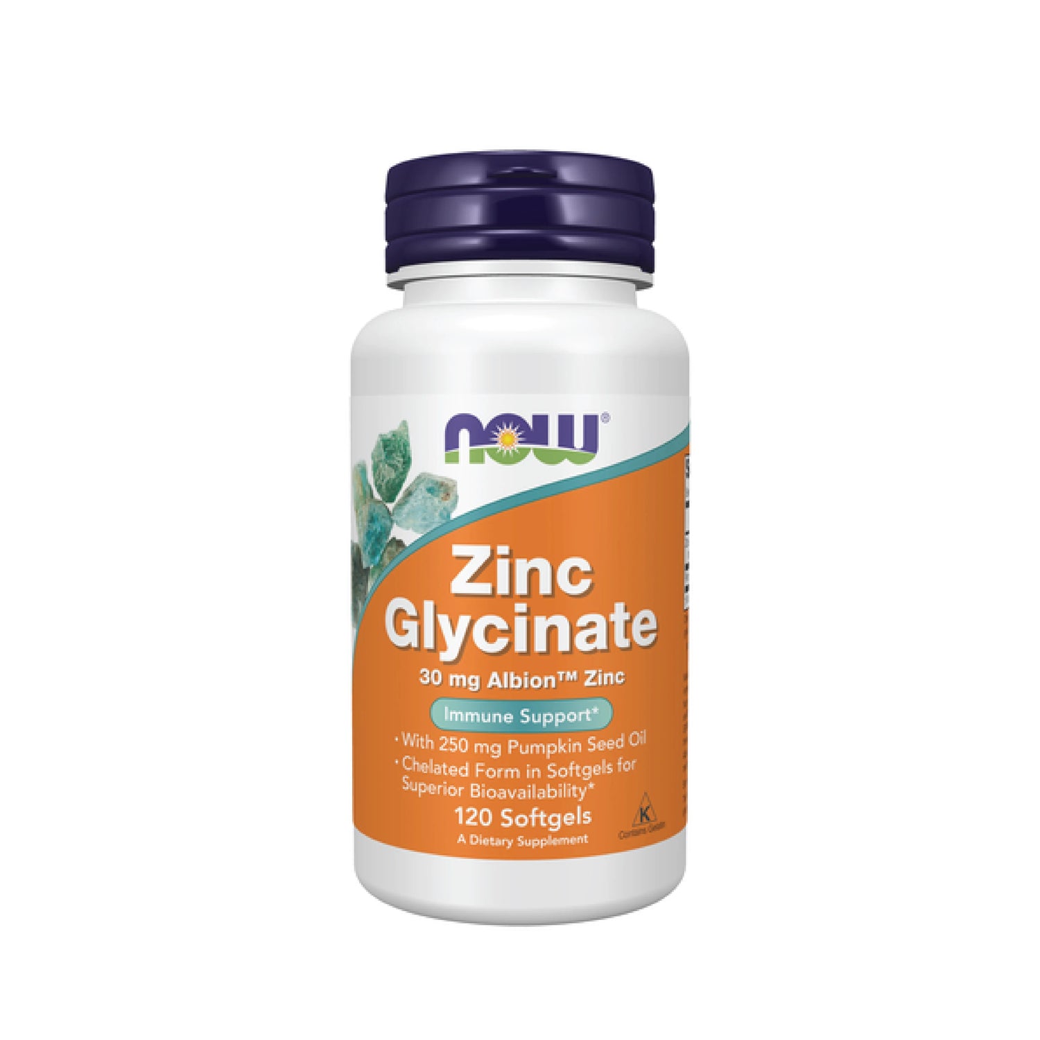 NOW Zinc Glycinate 30mg 120 TABS