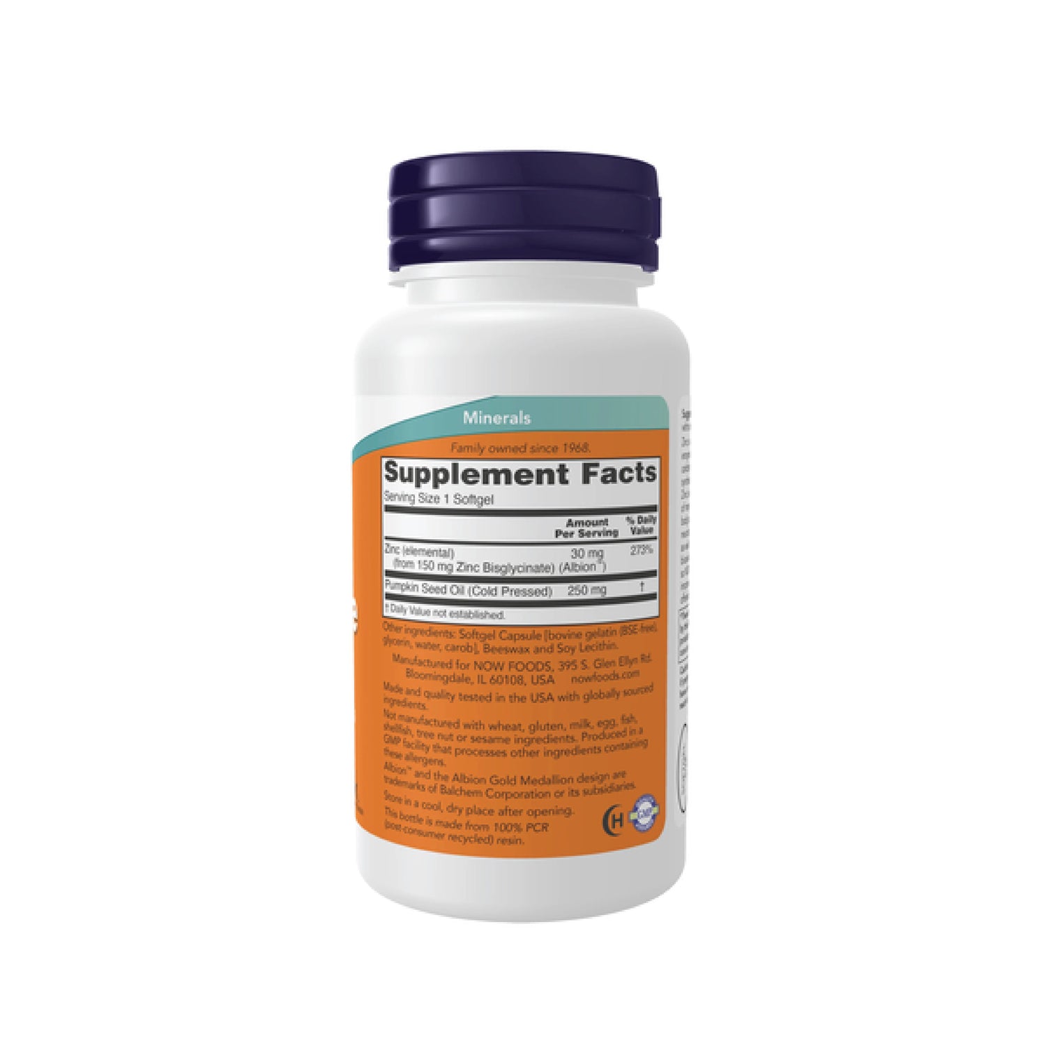 NOW Zinc Glycinate 30mg 120 TABS