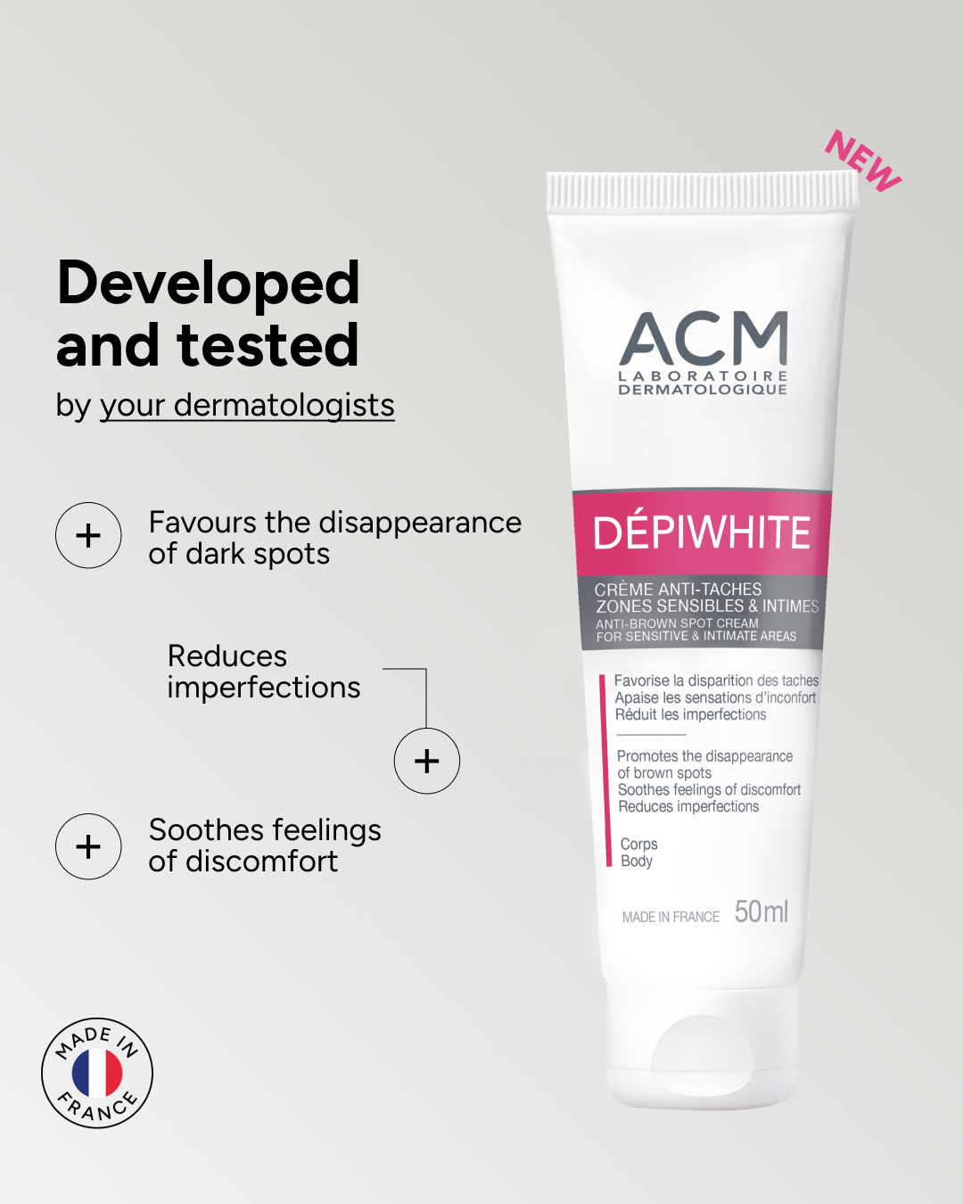 ACM DEPIWHITE CREAM FOR SENSITIVE AREAS