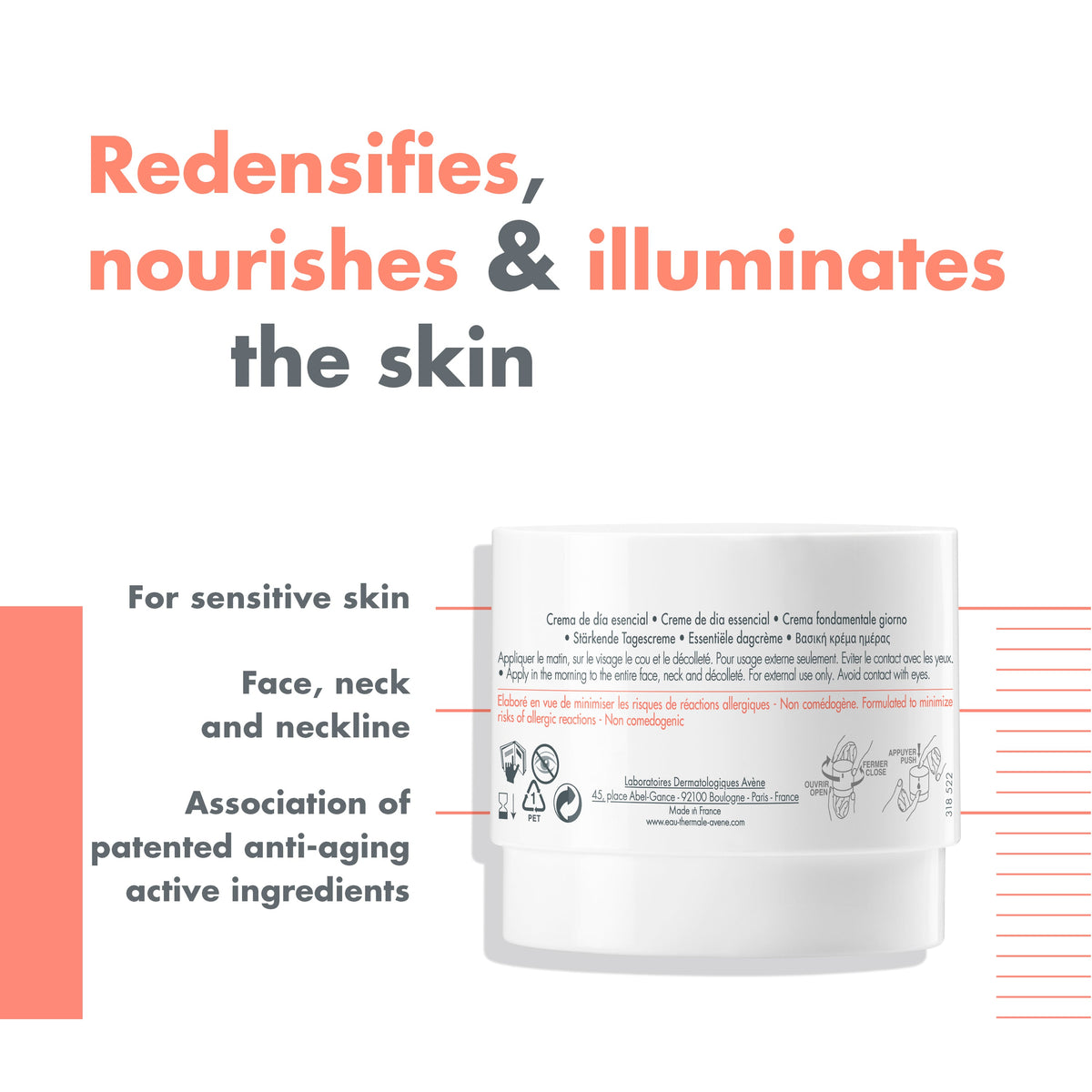 Avene DermAbsolu Defining Day Cream 40ml Firming Nourishing Skincare-5