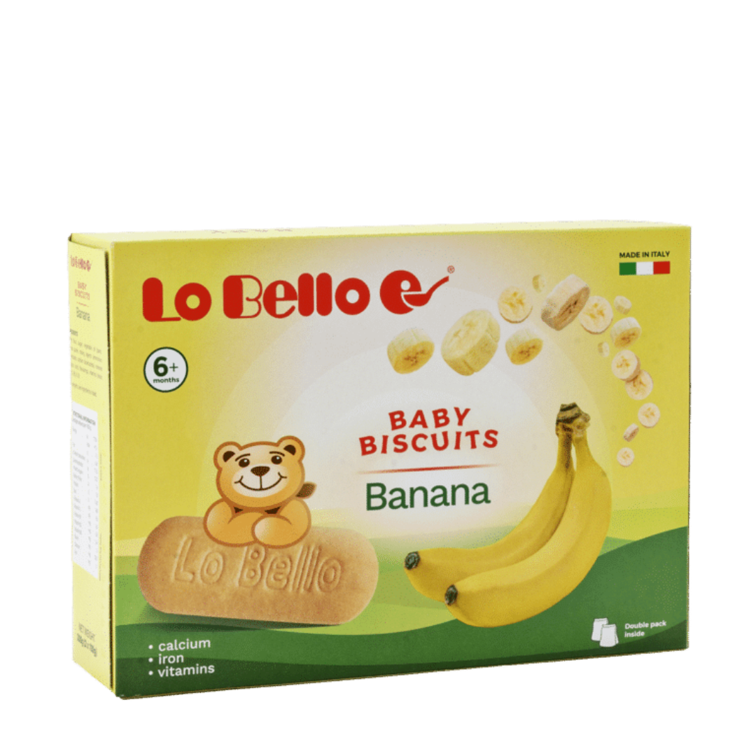 Lo Bello Baby Biscuits Banana 6+ Months 200g Enriched Snack