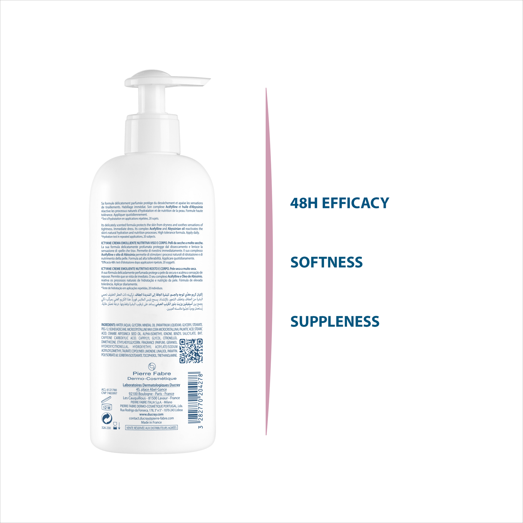 Ducray Ictyane Hydrating Body Lotion 400ml For Normal To Dry Skin-2