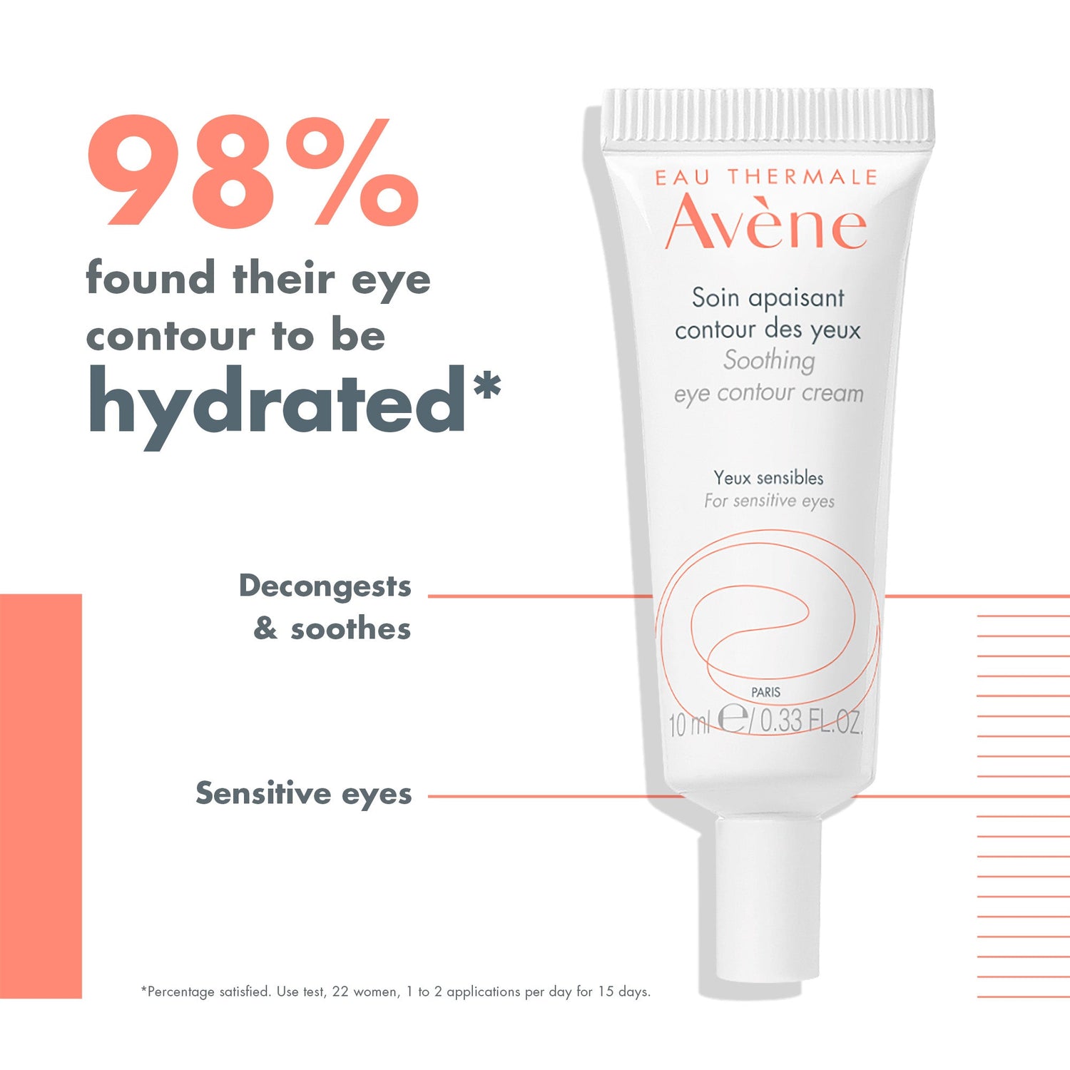 Avène Soothing Eye Contour Care 10ml Hydrating Cream for Sensitive Eyes-2