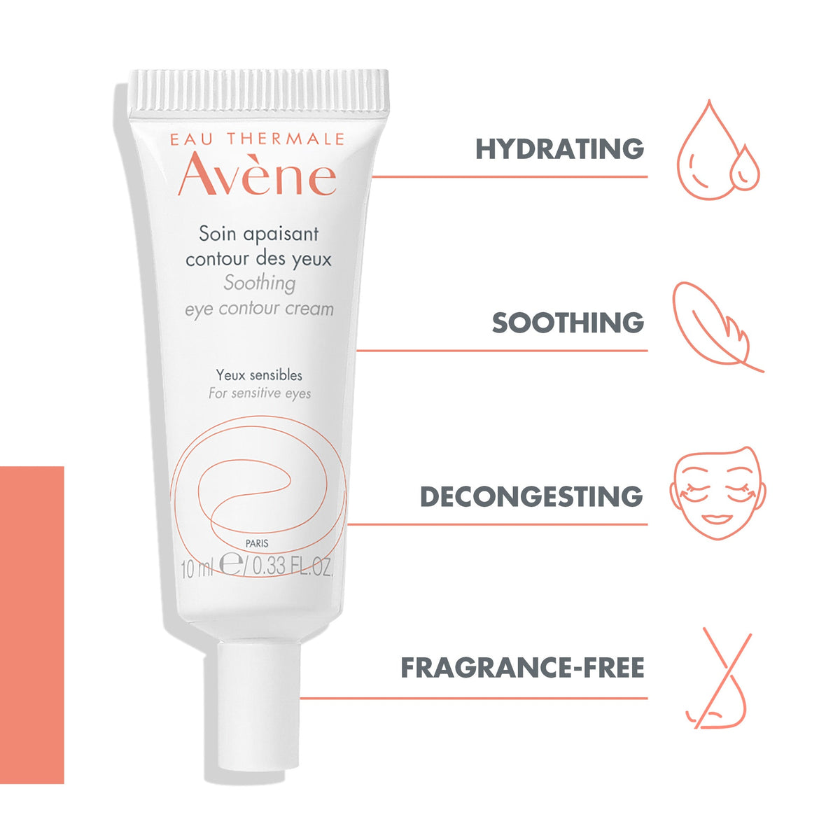 Avène Soothing Eye Contour Care 10ml Hydrating Cream for Sensitive Eyes-3