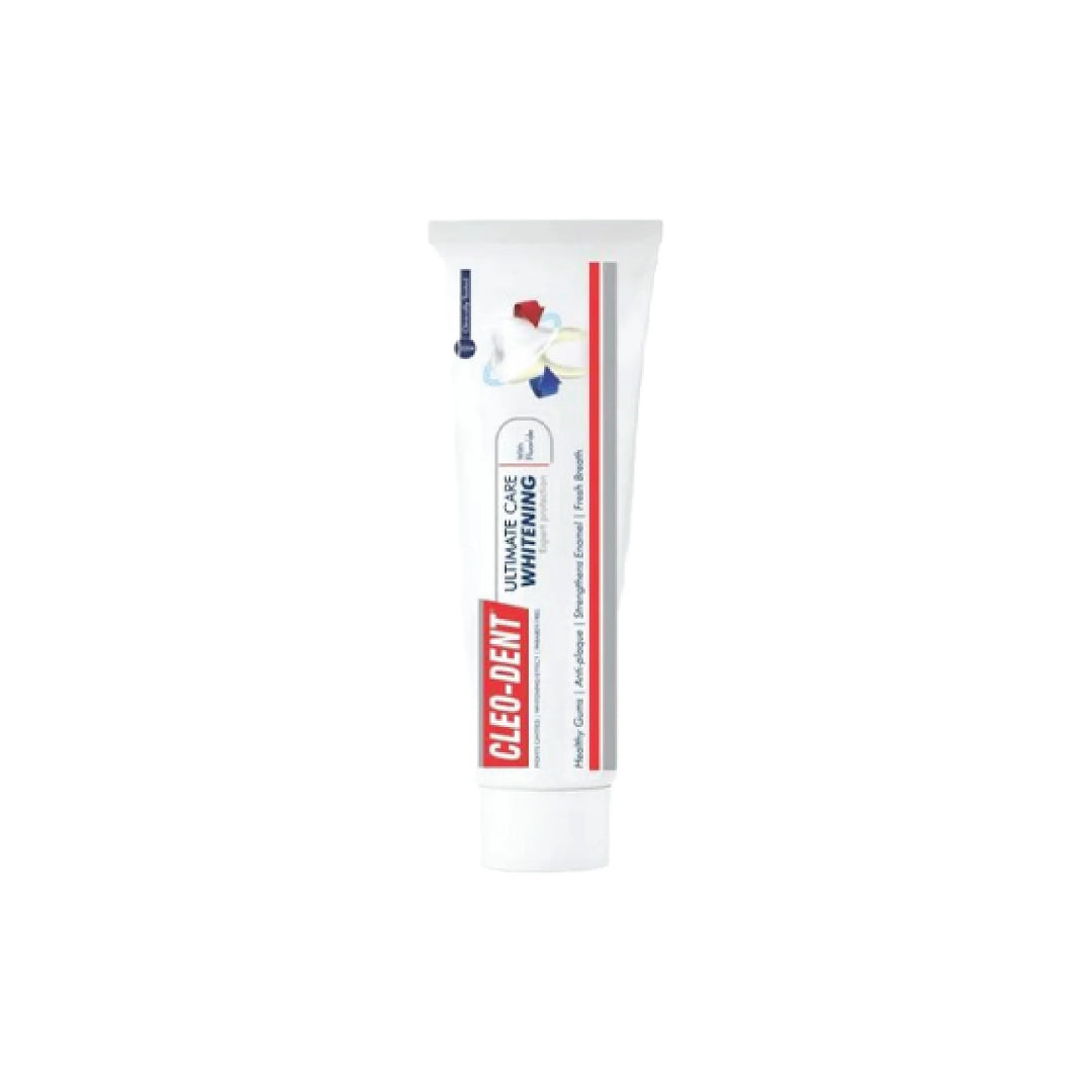 Cleo-Dent Ultimate Whitening Toothpaste 75ml Fluoride Enamel Care