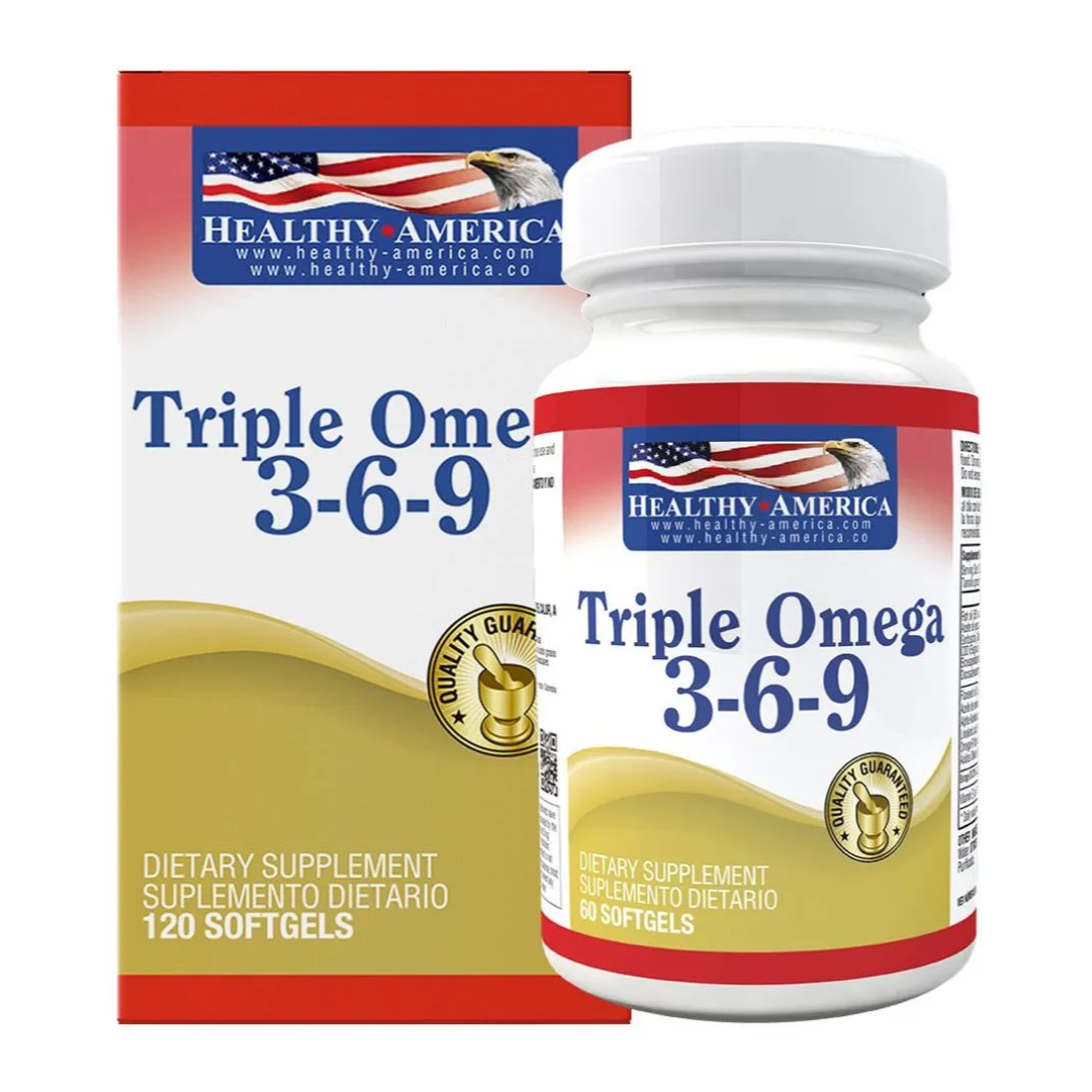 Triple Omega 3-6-9 1200 Mg 60 Softgels Balanced Fatty Acids Supplement-2
