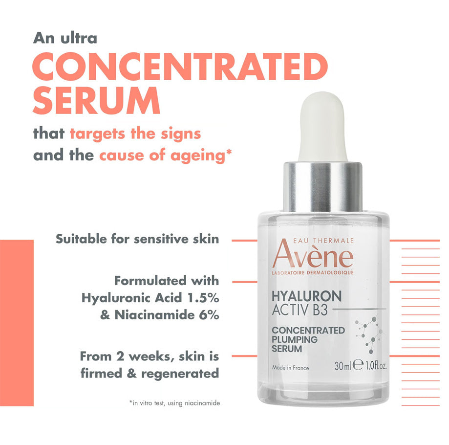 AVENE HYALURON ACTIV B3 SERUM 30ML+ HYALURON 12ML FREE