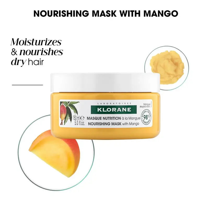 Klorane Masque Réparateur Mangue 150ml Nourishing Hair Mask-3