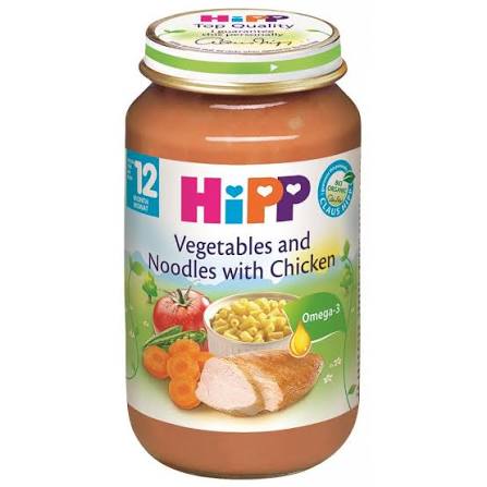 HIPP VEGETABLES AND NOODLES WITH CHICKEN 220G