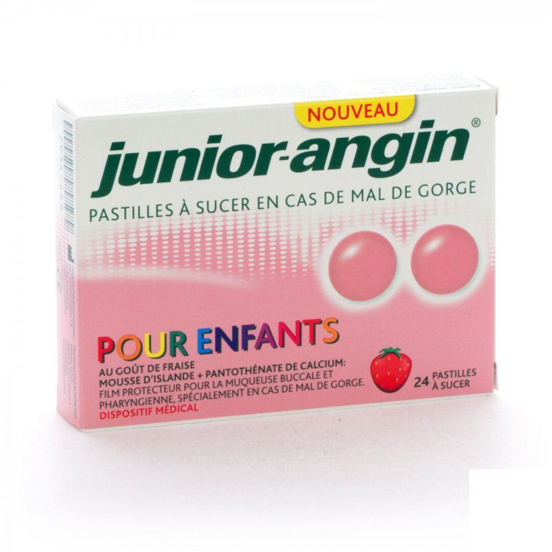 Junior-angin Throat Lozenges For Children Strawberry Flavor 24 Tablets