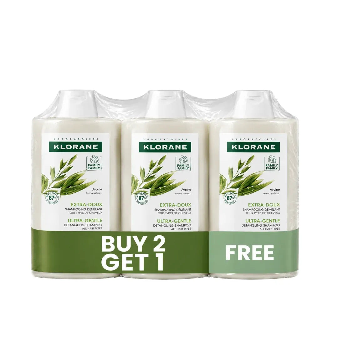 Klorane Extra Gentle Oat Shampoo 400 ml Buy 2 Get 1 FREE