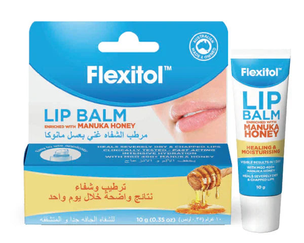 Flexitol Manuka Honey Lip Balm 10ml
