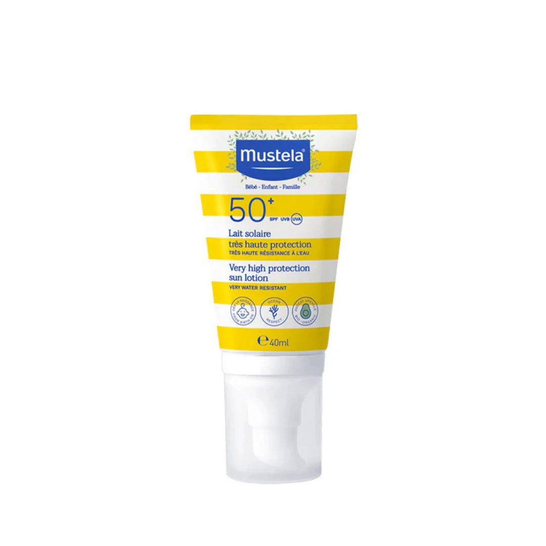 Mustela Lait Solaire Très Haute Protection SPF 50+ 40ml Sunscreen