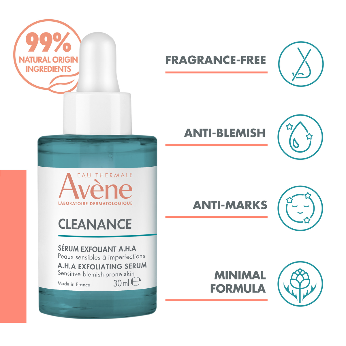 Avène Cleanance AHA Exfoliating Serum 30ml-2