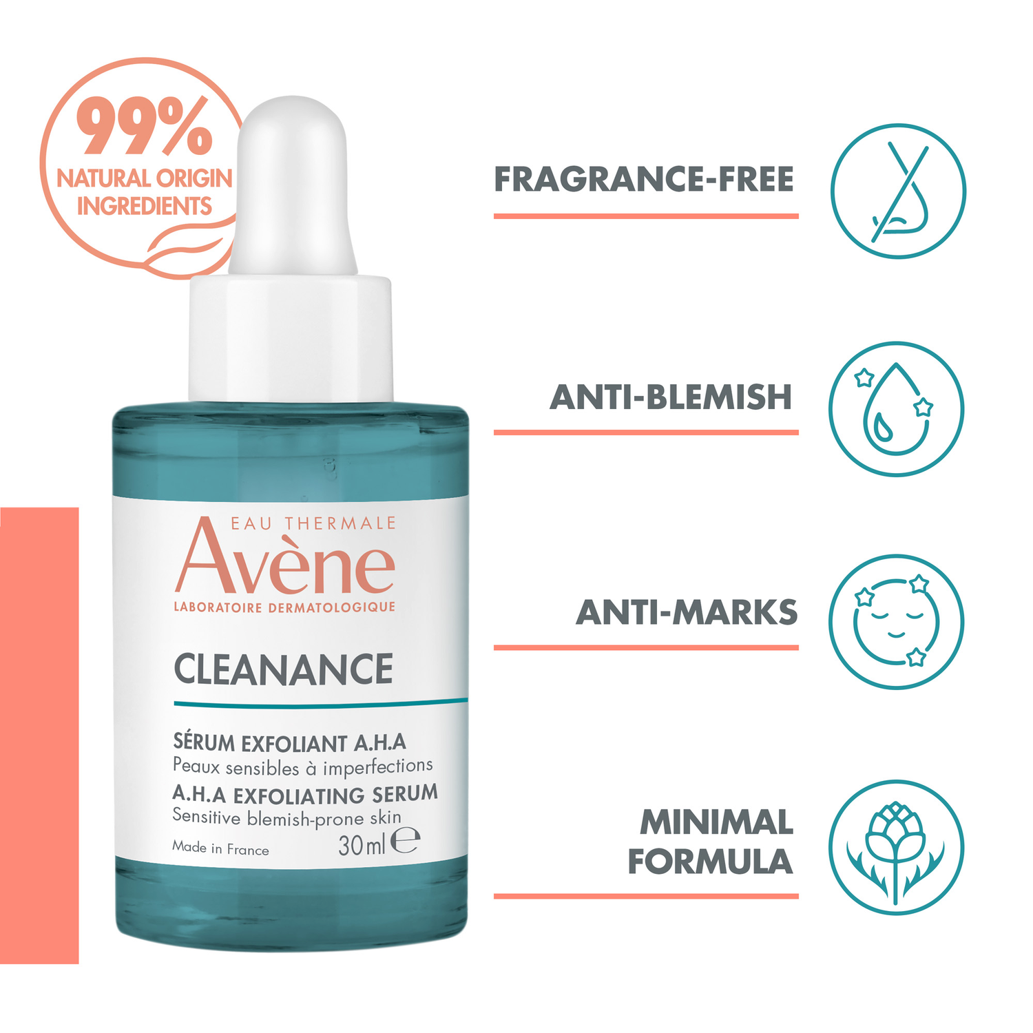 Avène Cleanance AHA Exfoliating Serum 30ml-2