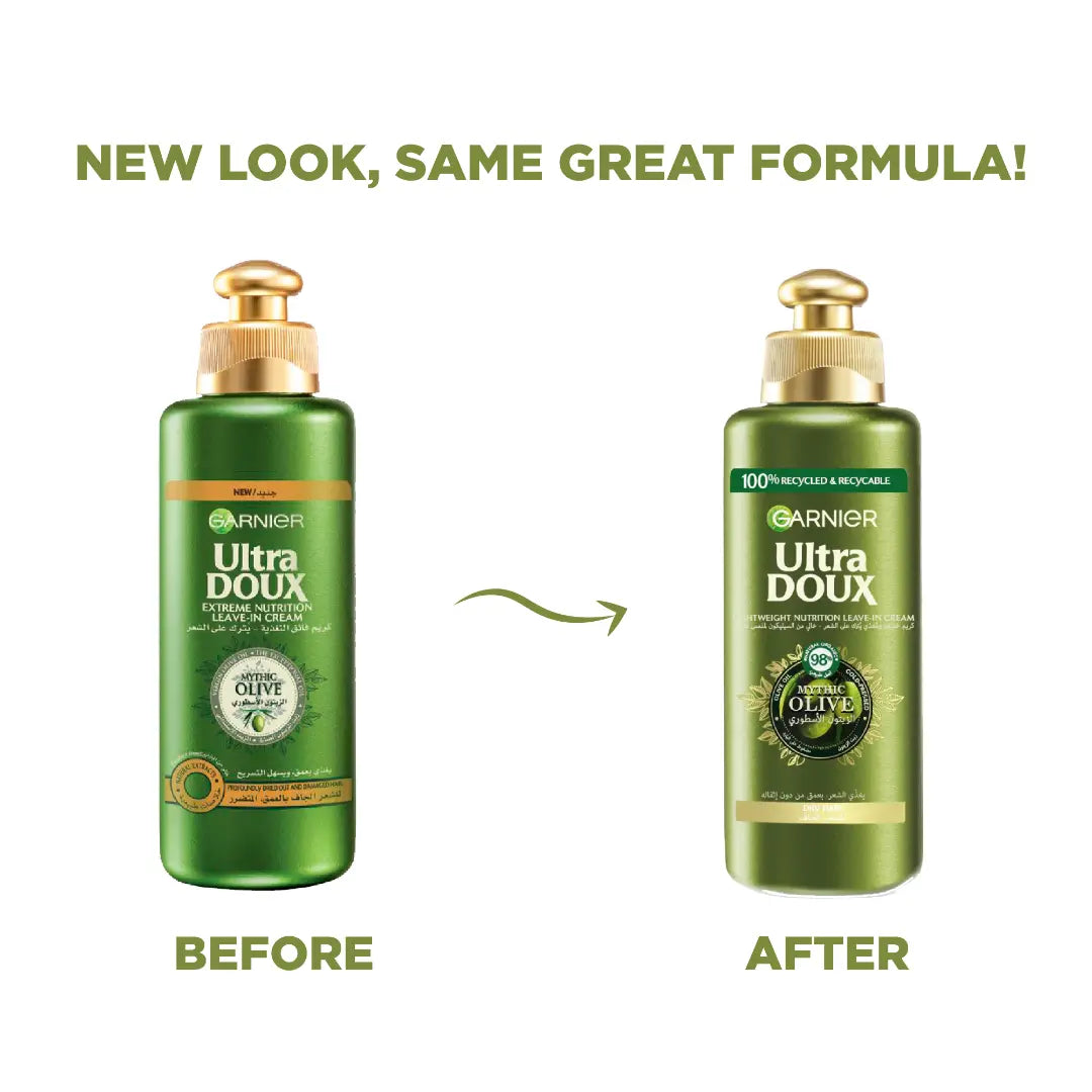 Garnier Ultra Doux Olive Mythic Leave-In Cream 200ml For Dry Hair-2