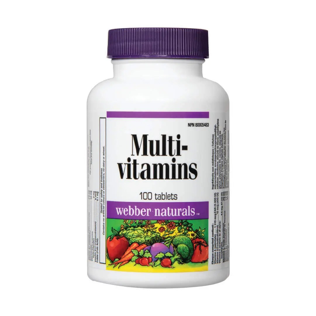Webber Naturals Multivitamins With Minerals 100 Tablets Daily Support-1
